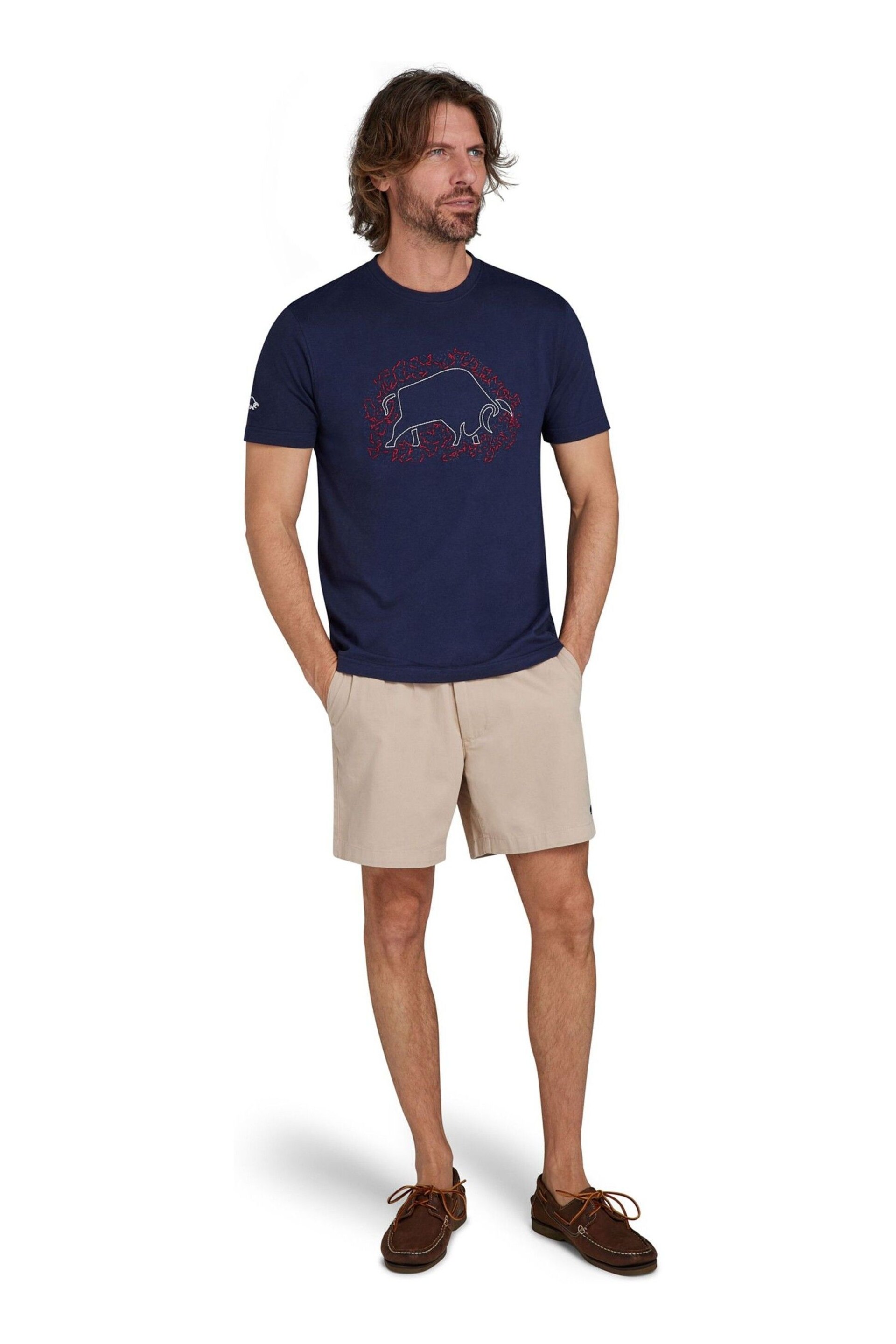 Raging Bull Blue Scatter Stitch Bull T-Shirt - Image 3 of 9