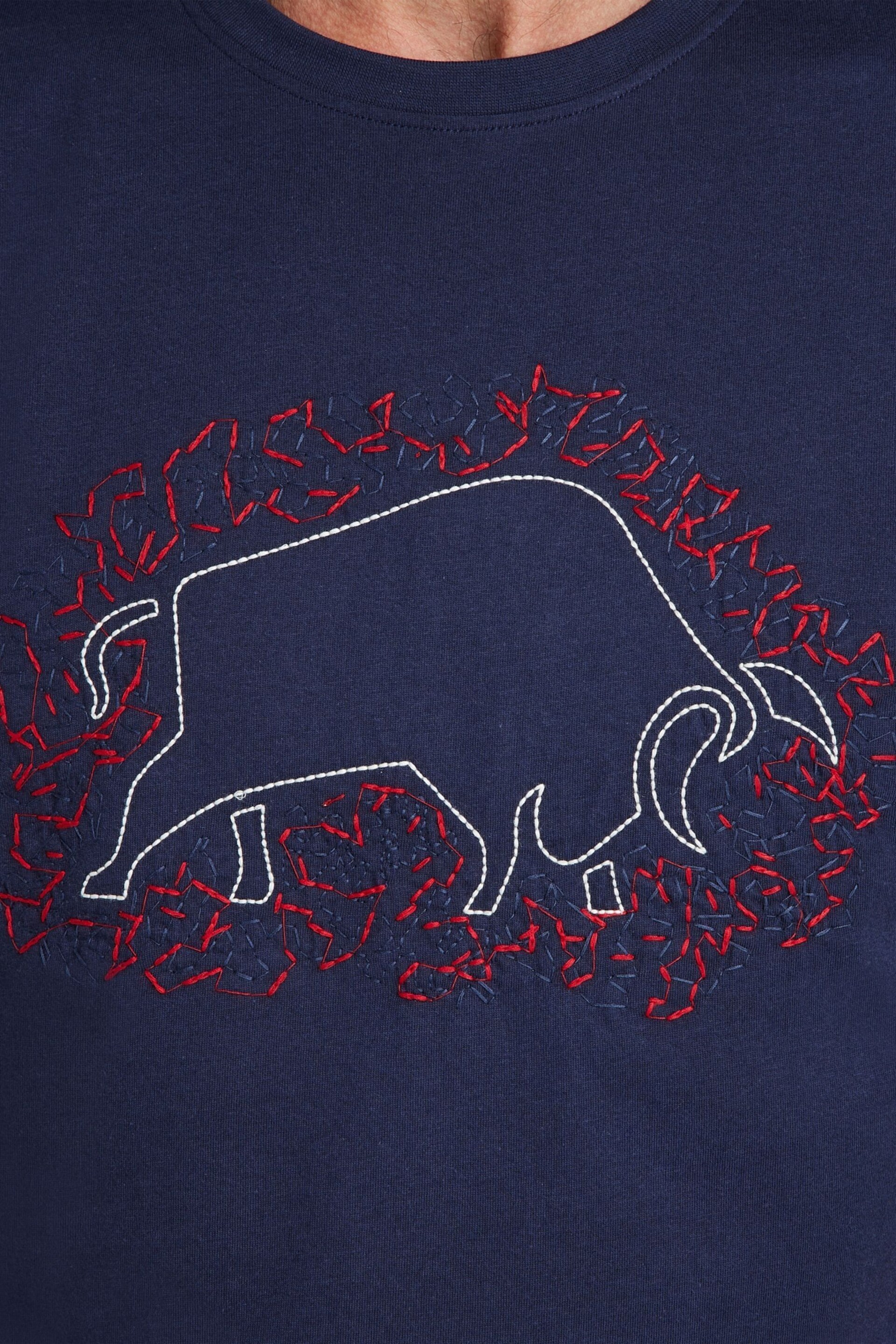 Raging Bull Blue Scatter Stitch Bull T-Shirt - Image 8 of 9