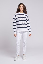 U.S. Polo Assn. Regular Fit Womens Pointelle Knit White Jumper - Image 3 of 8