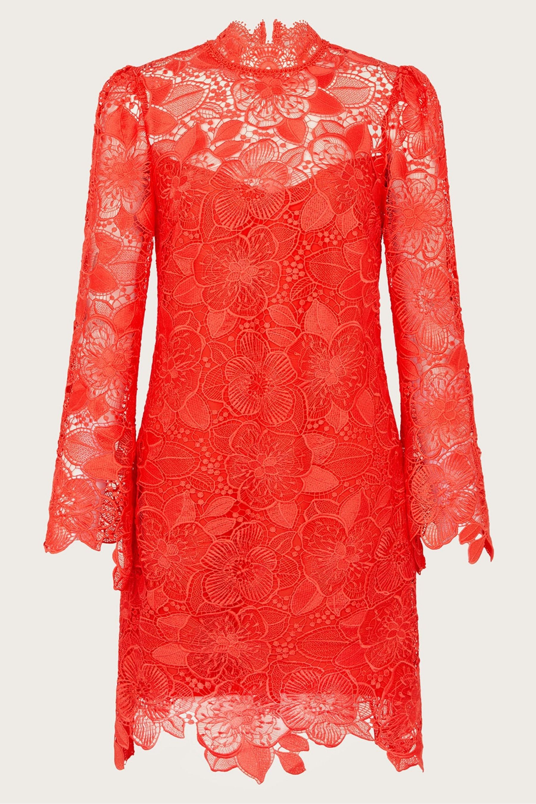 Buy Monsoon Orange Lila Lace Tunic Dress from Next Luxembourg