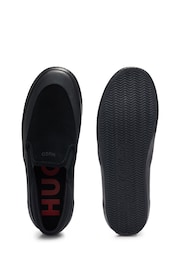 HUGO Suede Slip-on Shoes With Signature Slogan - Image 4 of 5