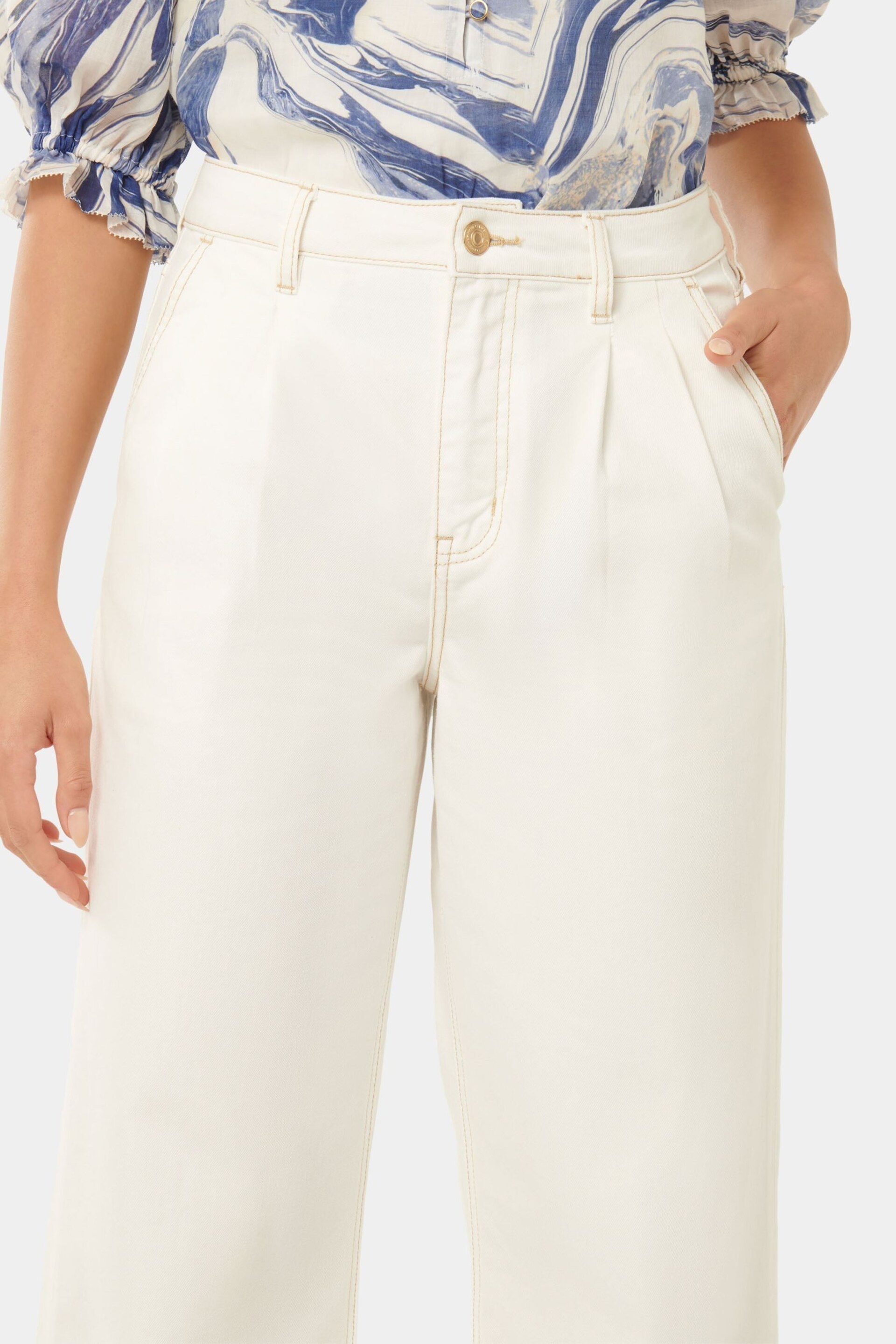 Forever New White Pippa Wide Leg Jeans - Image 2 of 5