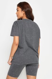 PixieGirl Petite Grey Acid Wash T-Shirt Shorts Set - Image 3 of 5