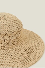 Accessorize Natural Loose Weave Floppy Hat - Image 2 of 3