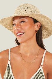 Accessorize Natural Loose Weave Floppy Hat - Image 3 of 3