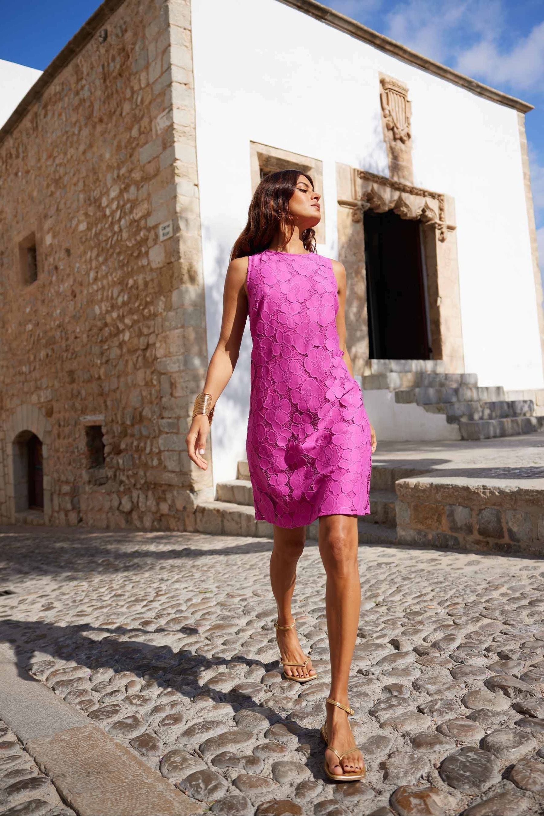 Buy Ro Zo Pink Lace Mini Shift Dress from Next Canada