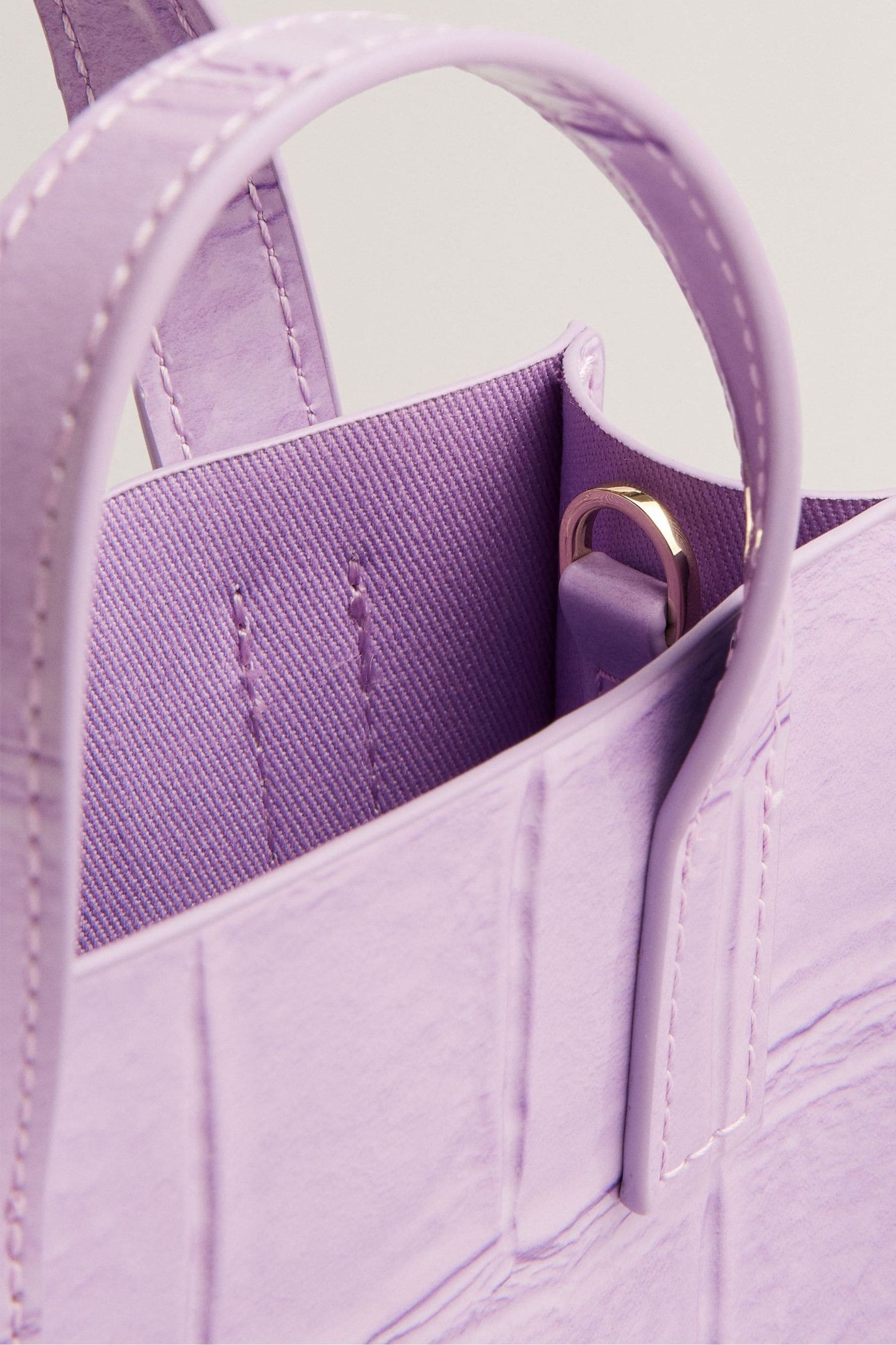 Buy Ted Baker Purple Gatocon Croc Effect Mini Icon Bag from Next United Arab Emirates