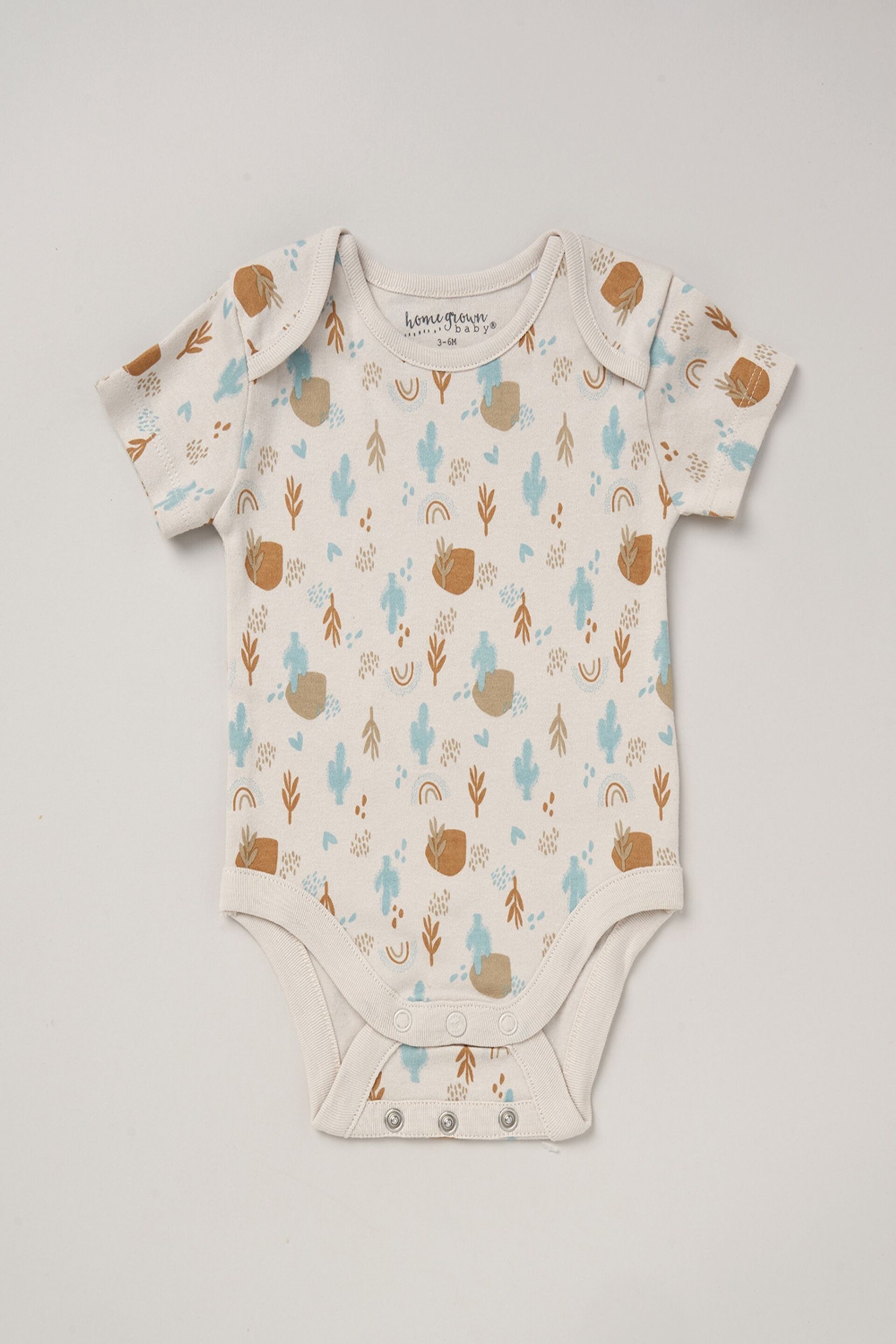 Homegrown Printed White Bodysuit Set 3 Pack - Image 4 of 5