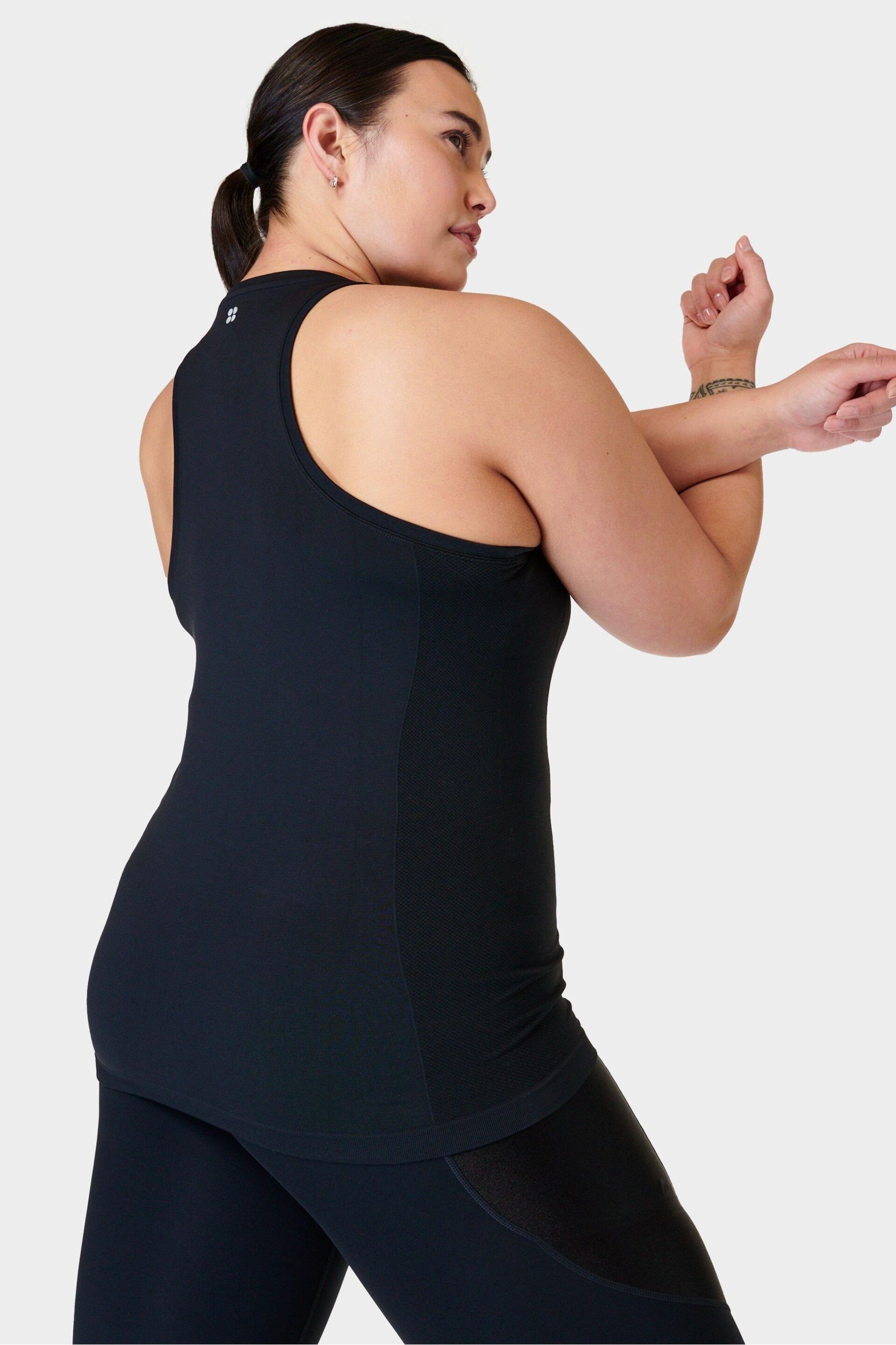 Sweaty Betty Black Athlete Seamless Workout Tank Top - Image 3 of 6