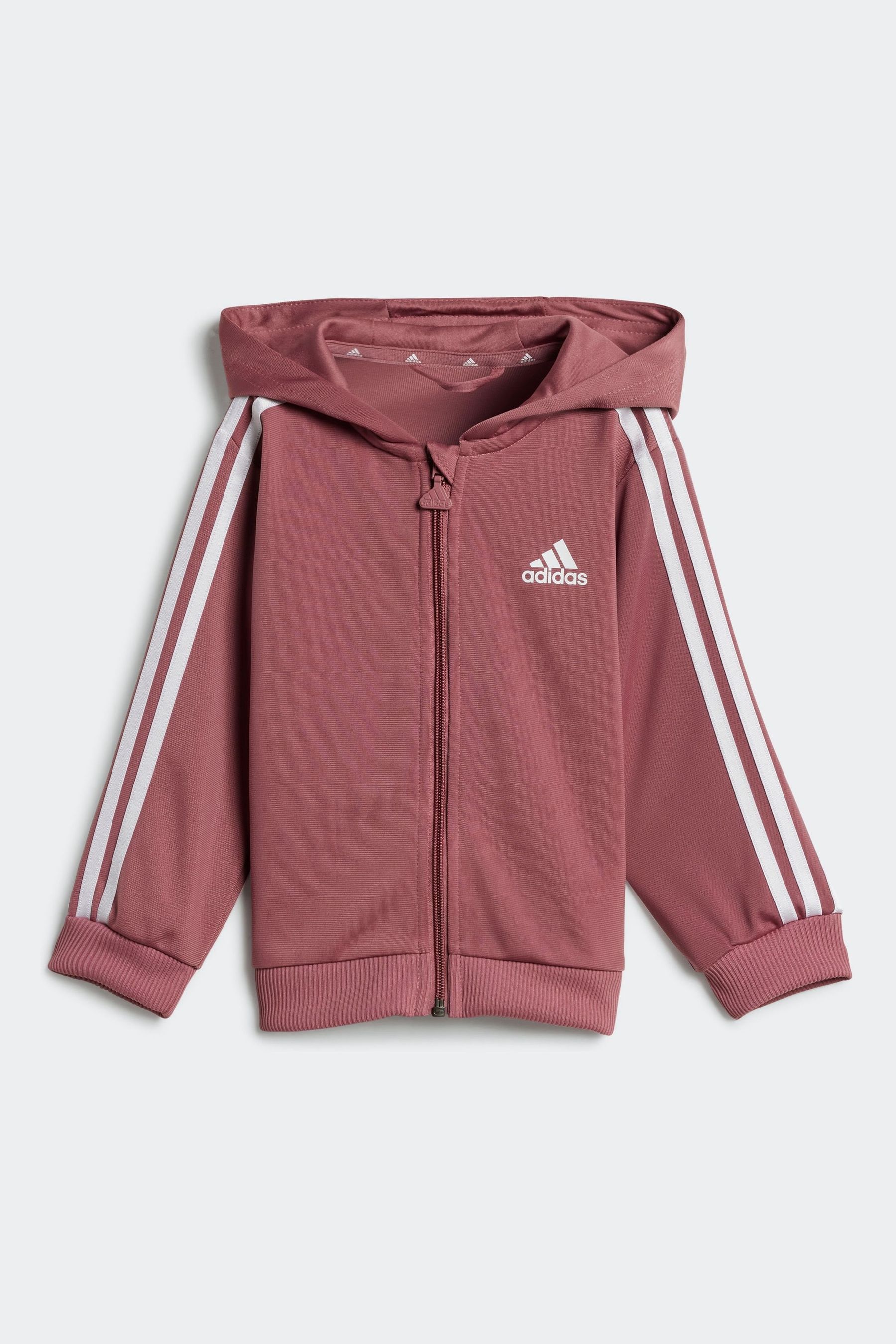Buy adidas Pink Essentials Shiny Hooded Tracksuit from the Next UK online shop