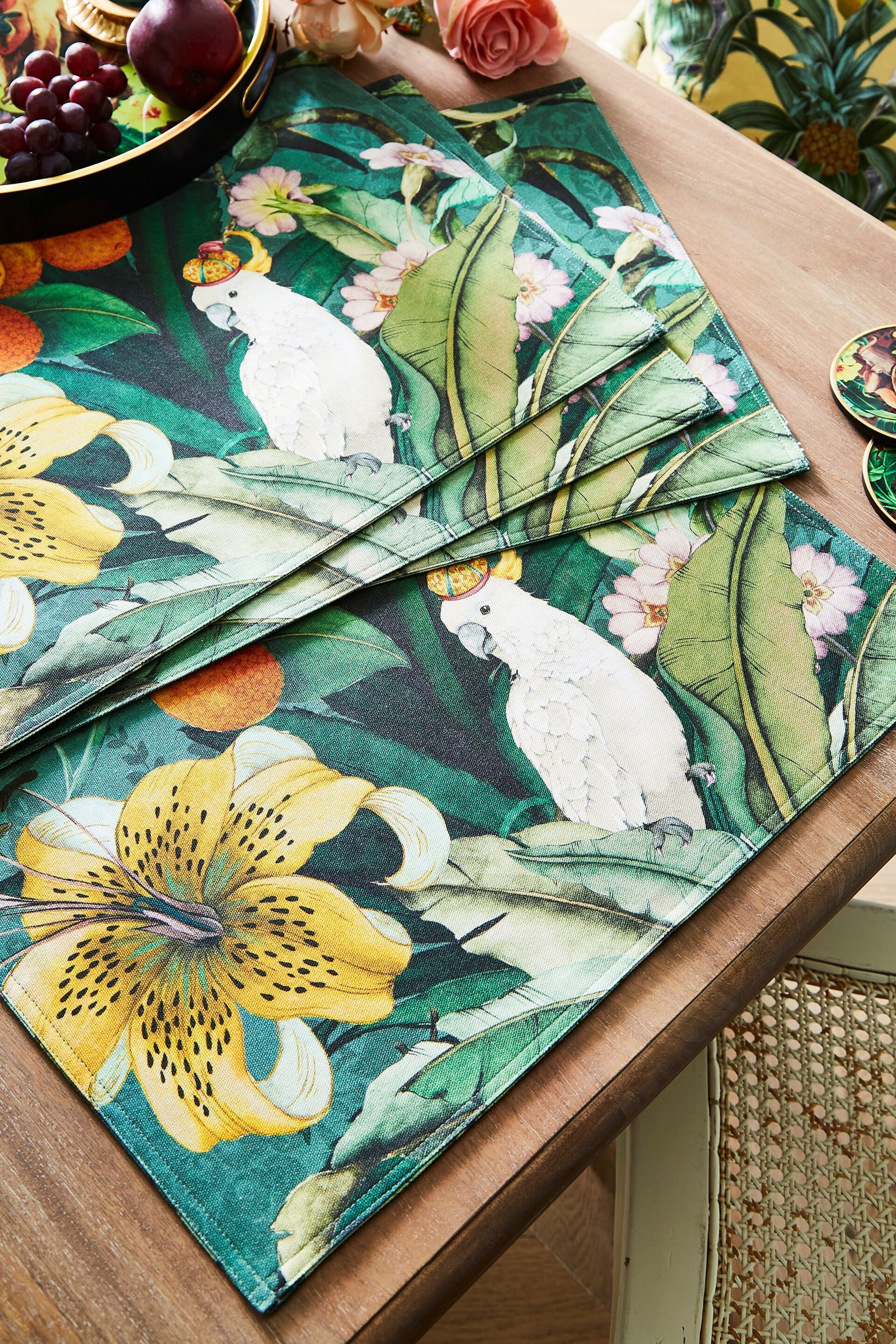 Joe Browns Green Totally Tropical Placemats 4 Pack - Image 1 of 2