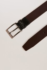 Ted Baker Black Hady T Etched Leather Belt - Image 4 of 4