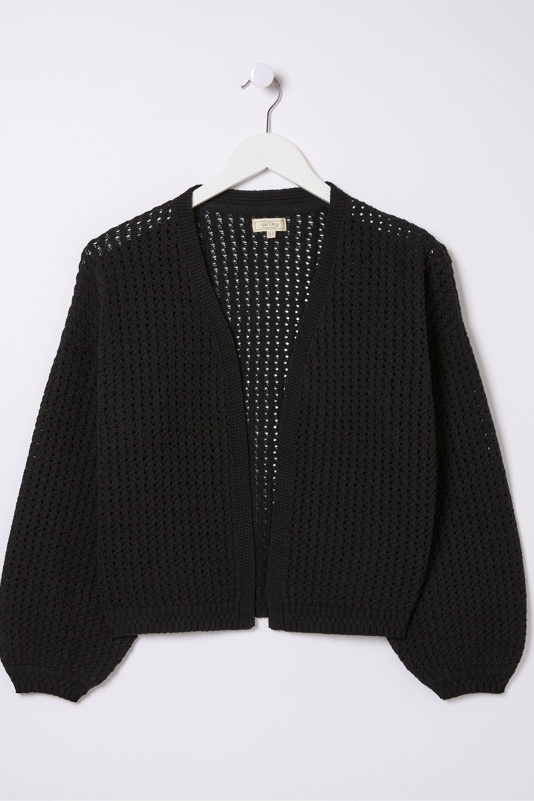 Buy FatFace Anna Black Open Stitch Cardigan from the Next UK online shop
