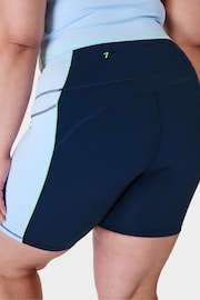 Navy Blue Power 6" Biker Shorts - Image 6 of 9