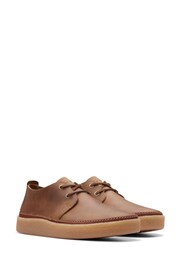 Clarks Brown Beeswax Leather Clarkwood Low Shoes - Image 5 of 6