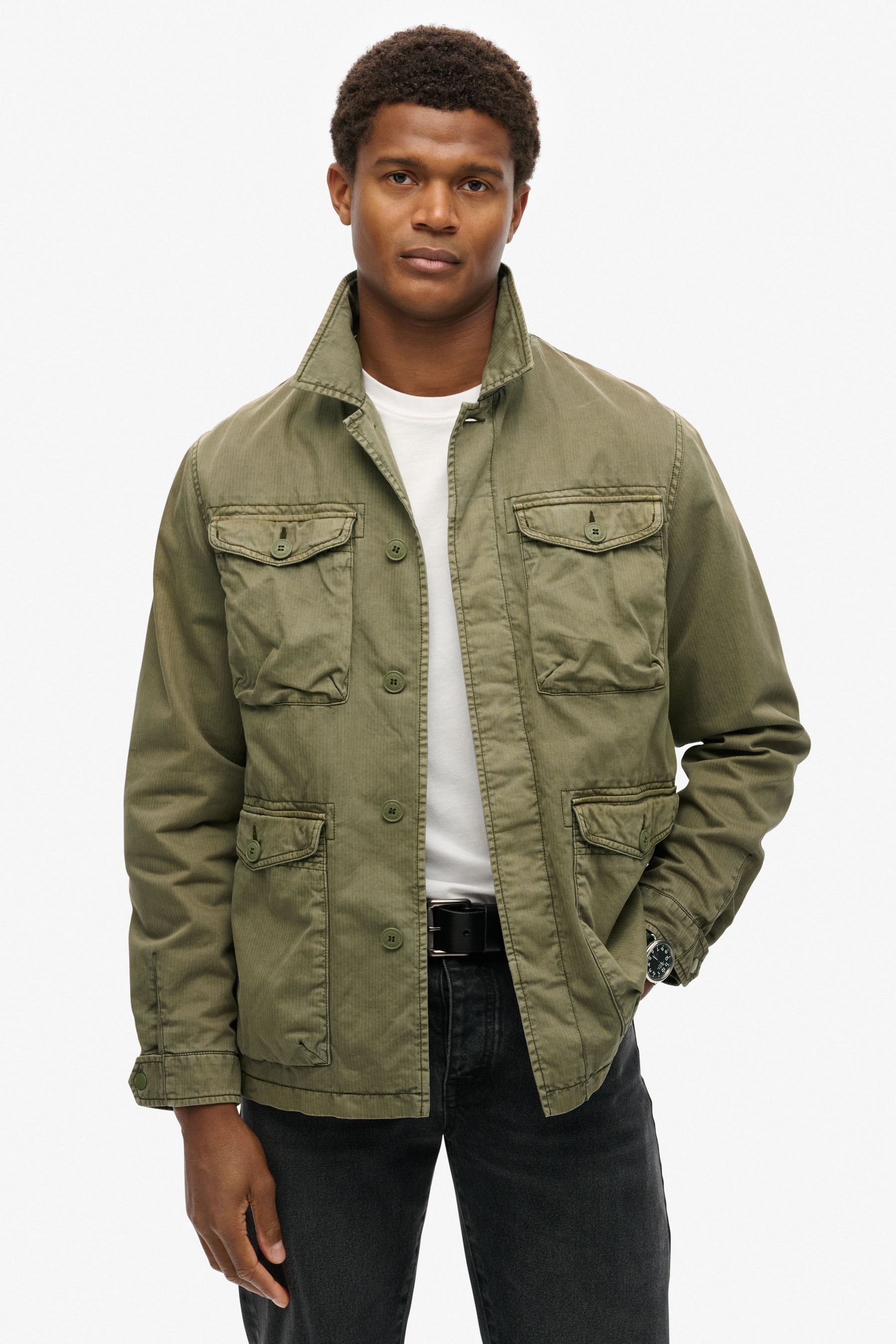 Buy Superdry Green 100 Cotton Military M65 Lightweight Jacket from Next Ireland