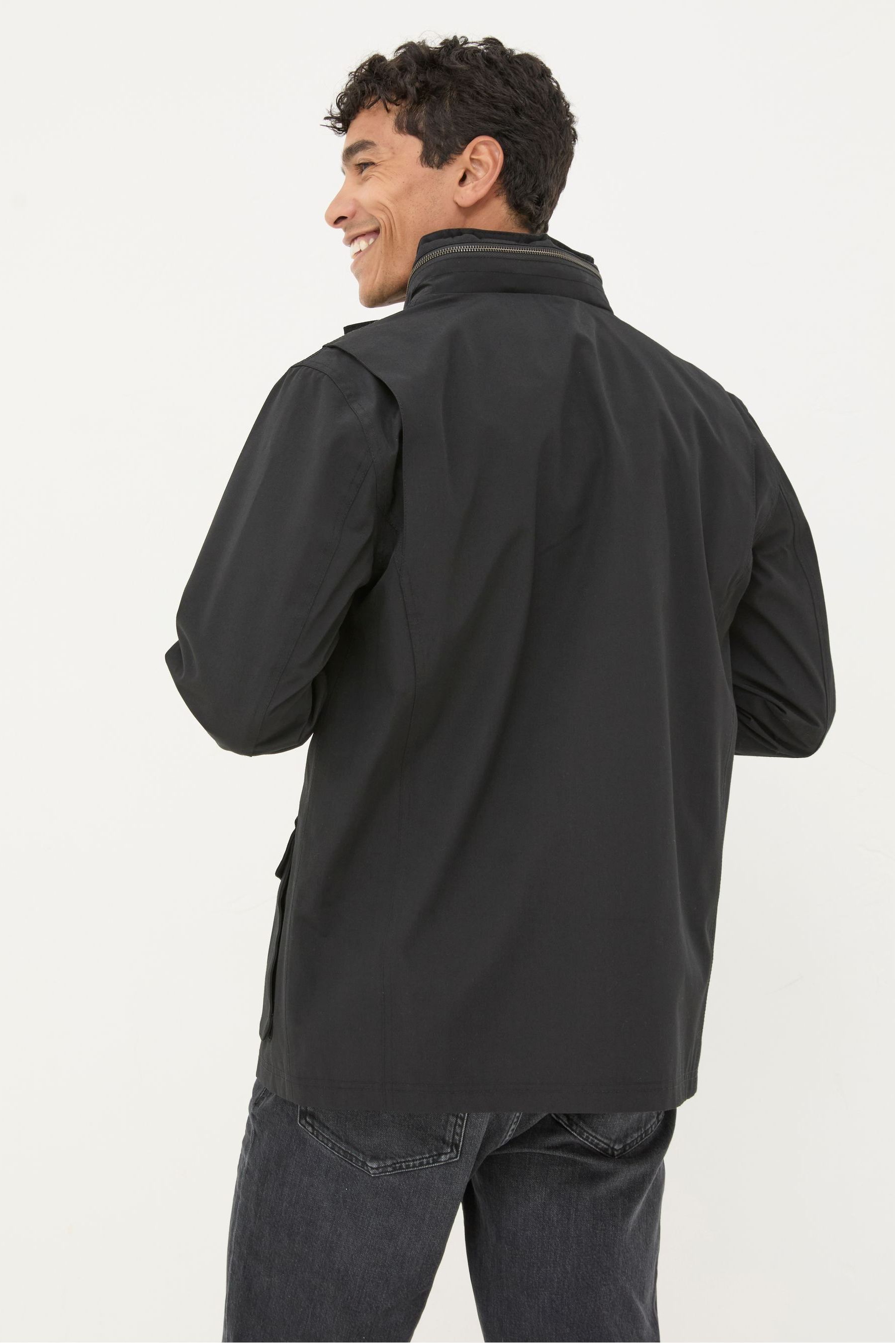 Buy FatFace Truro Black Waterproof Jacket from Next Austria