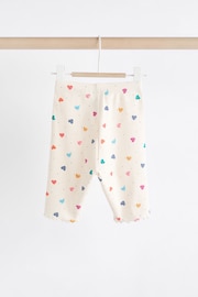 White/Multicolour Heart Print Baby 2 Piece Top & Wide Leg Trousers Set - Image 6 of 10