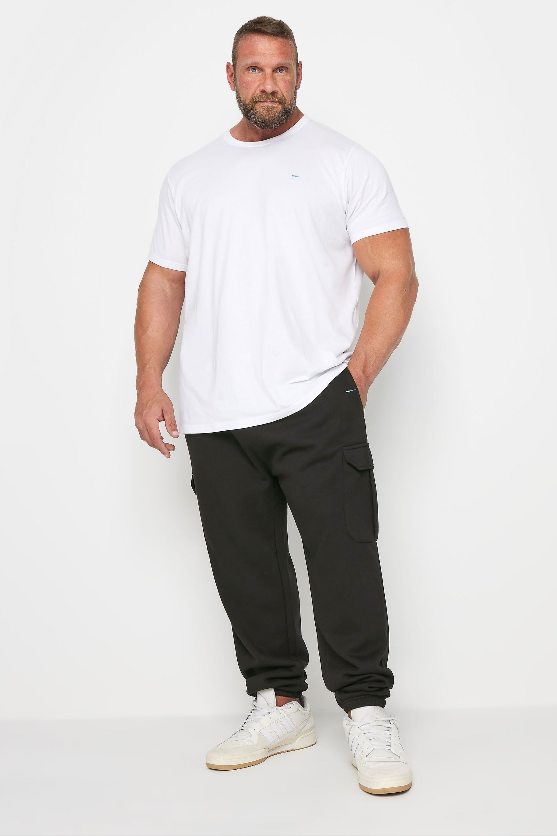 Buy BadRhino Big Tall Black Cargo Joggers from Next Luxembourg