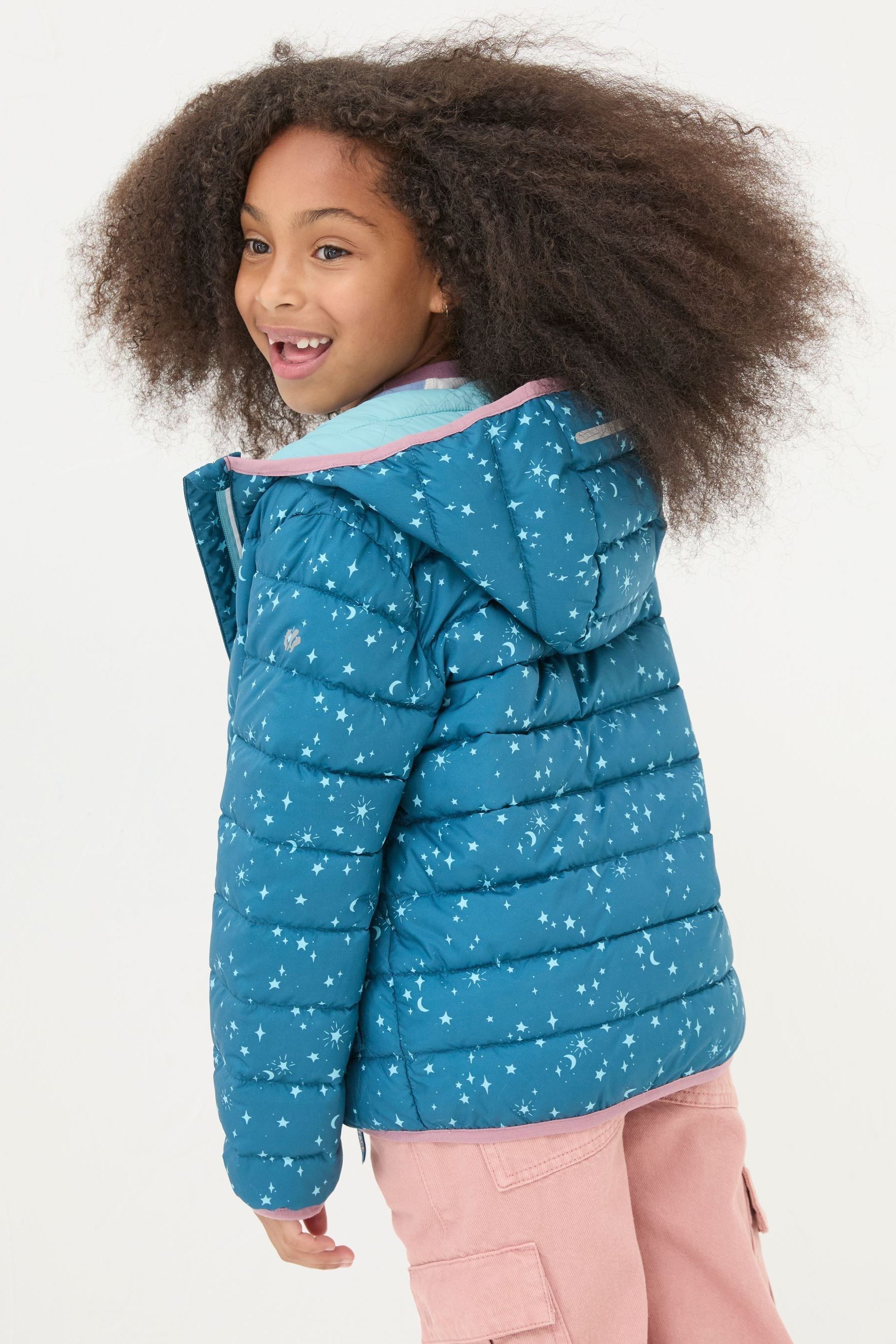 FatFace Poppy Dark Teal Blue Padded Jacket