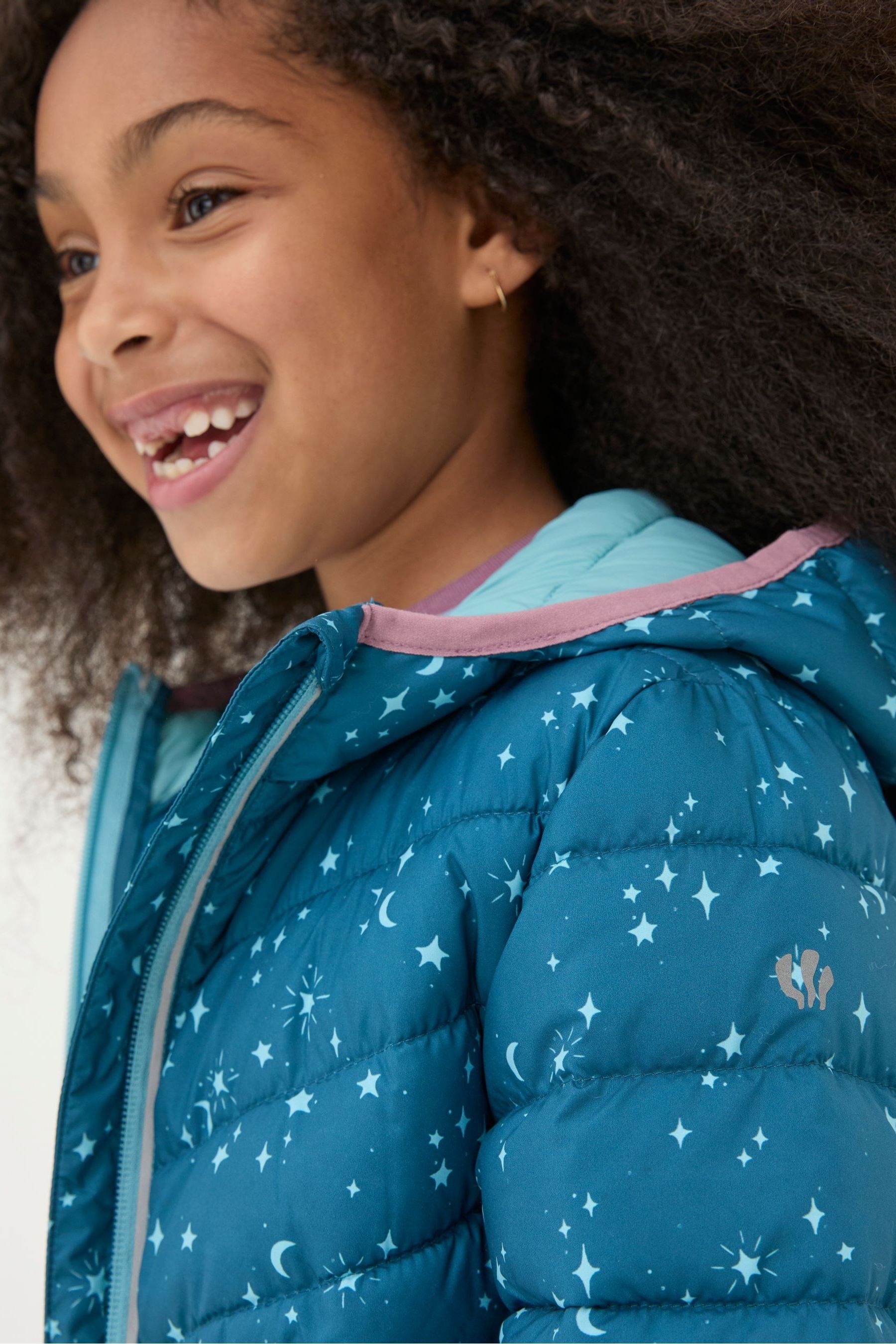 FatFace Poppy Dark Teal Blue Padded Jacket