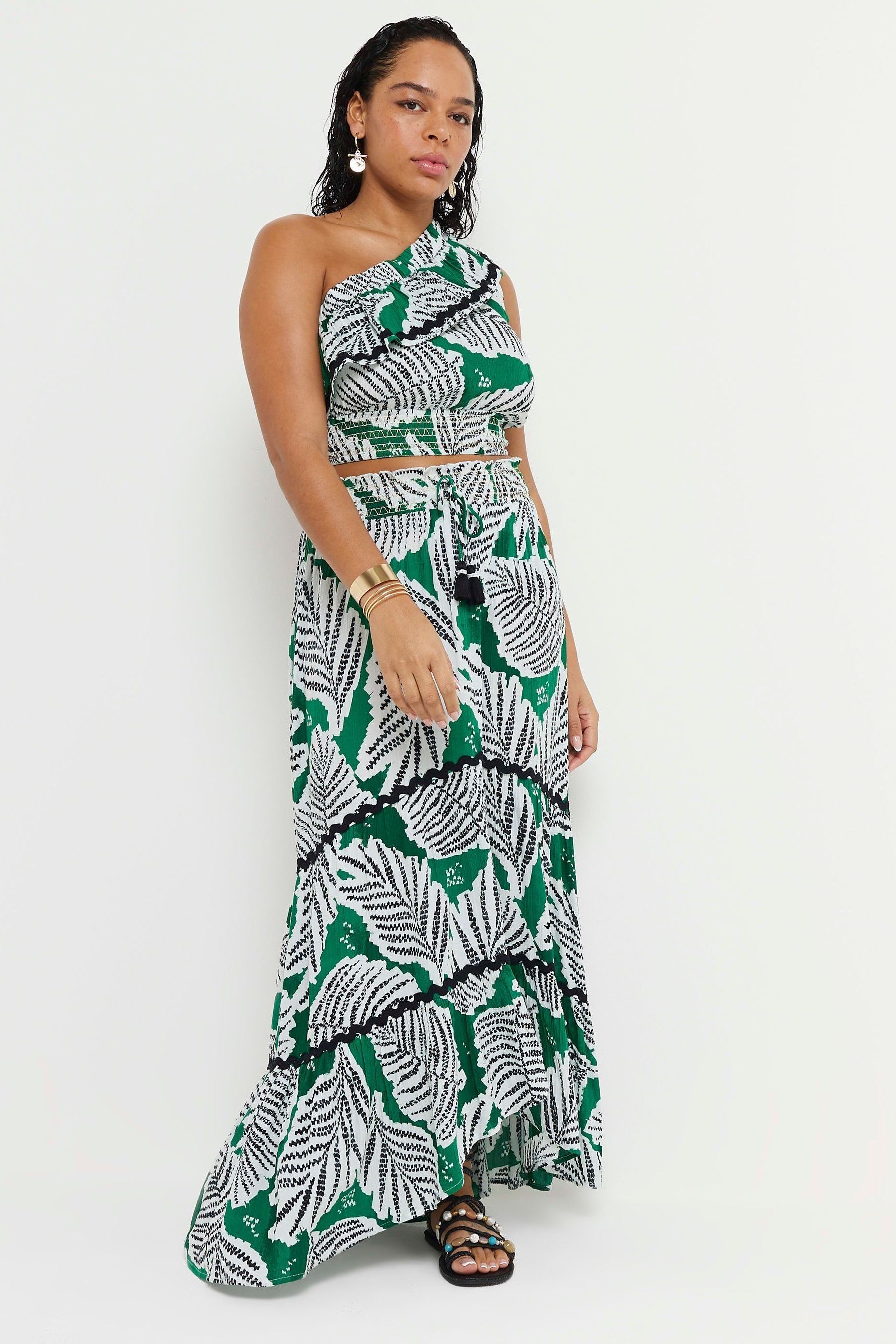 Leaf maxi skirt shop