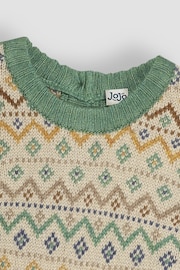 JoJo Maman Bébé Natural Fair Isle Pattern Jumper - Image 3 of 3