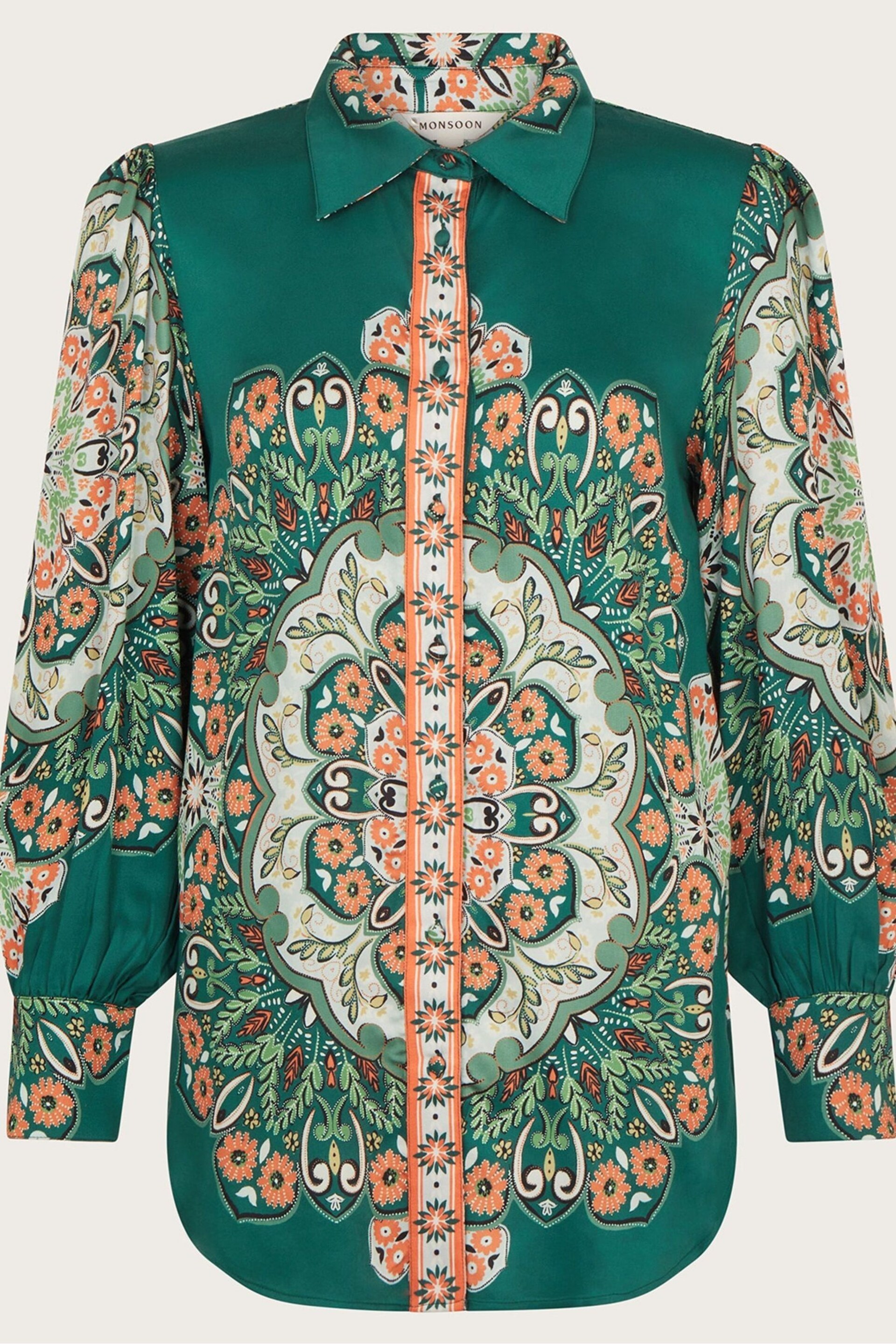 Monsoon Green Lumi Print Blouse - Image 4 of 4