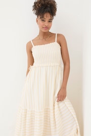 FatFace Yellow Med Moments Stripe Beach Dress - Image 3 of 5