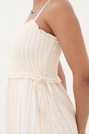 FatFace Yellow Med Moments Stripe Beach Dress - Image 4 of 5