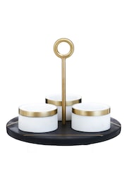 Fifty Five South Black Omari Condiment Set With Slate Tray - Image 5 of 6