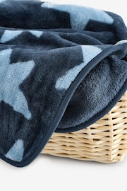 Blue Stars Fleece Baby Blanket - Image 2 of 4