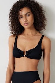 Hush Black Chloe Rib Bikini Top - Image 1 of 7