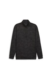 Puma Black Mens Cloudspun Camo 1/4 Zip Pullover Jumper - Image 5 of 6