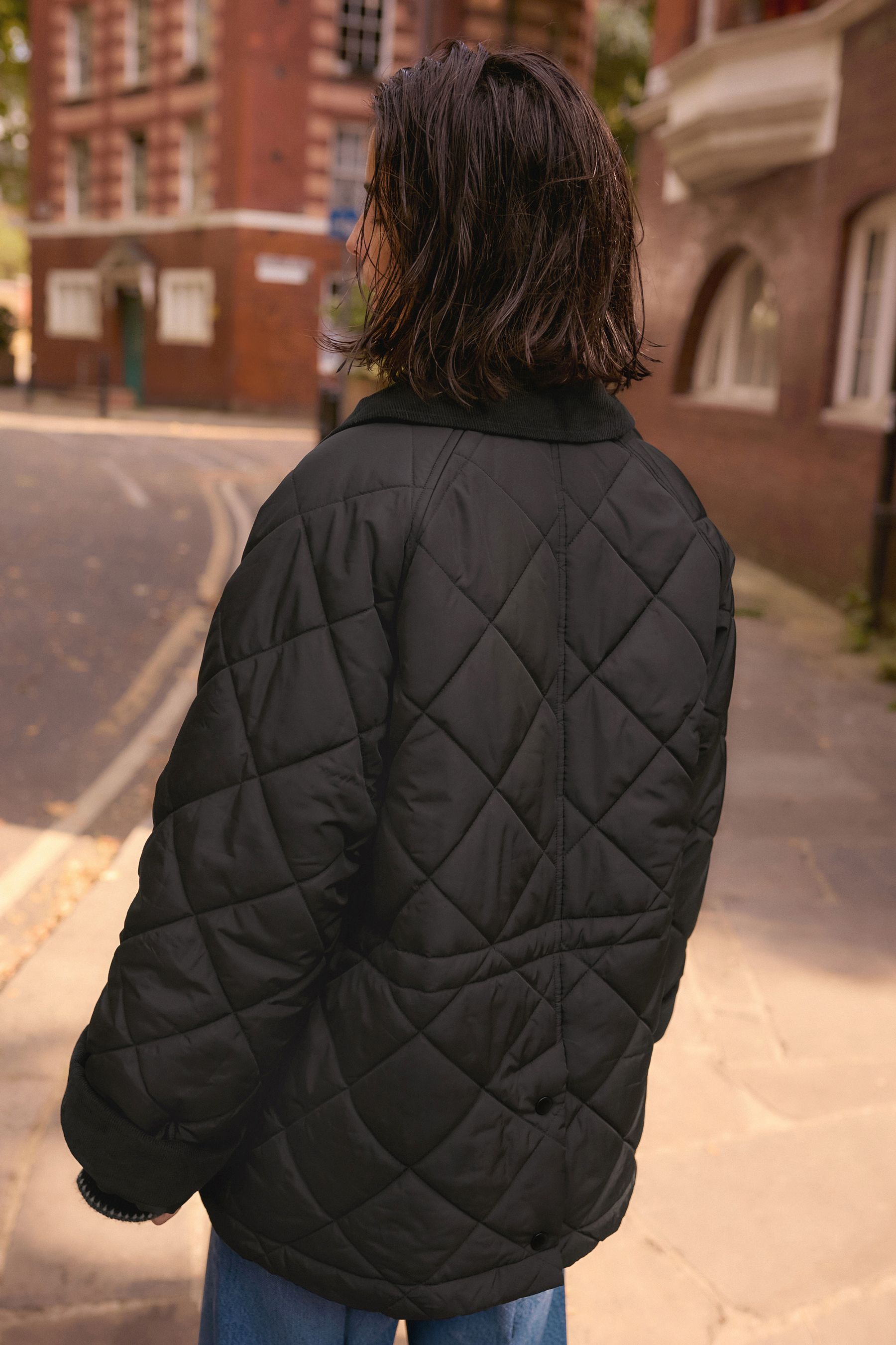 Cord collar jacket deals