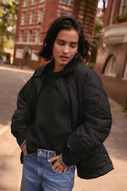 Black Quilted Heritage Jacket - Image 3 of 9