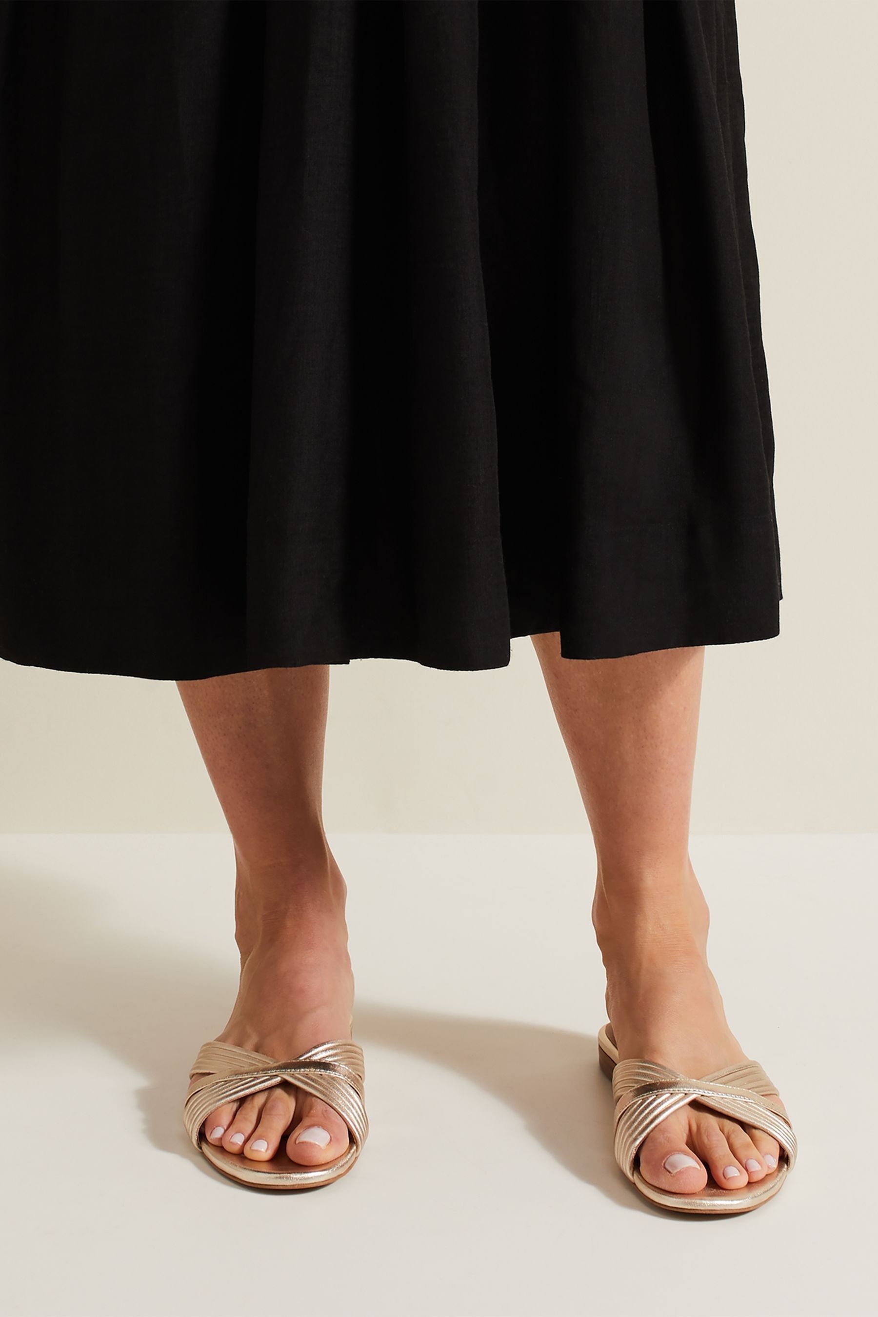 Flat slider sandals discount