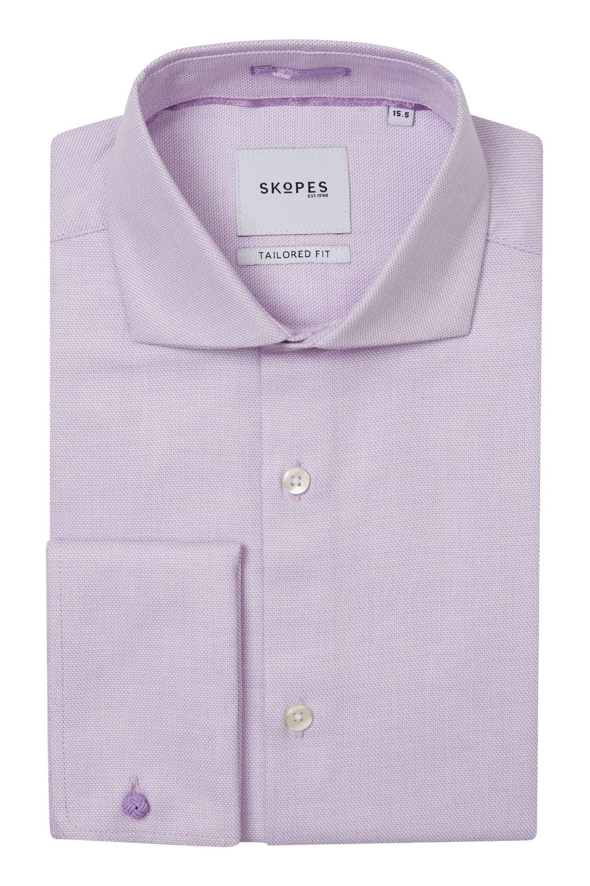 Skopes Tailored Fit Double Cuff Dobby Shirt - Image 4 of 6