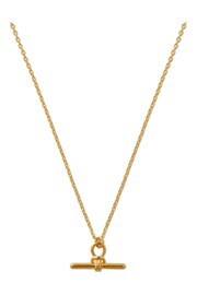 Orelia London 18k Gold Plating Dainty T-Bar Knot Necklace - Image 2 of 3