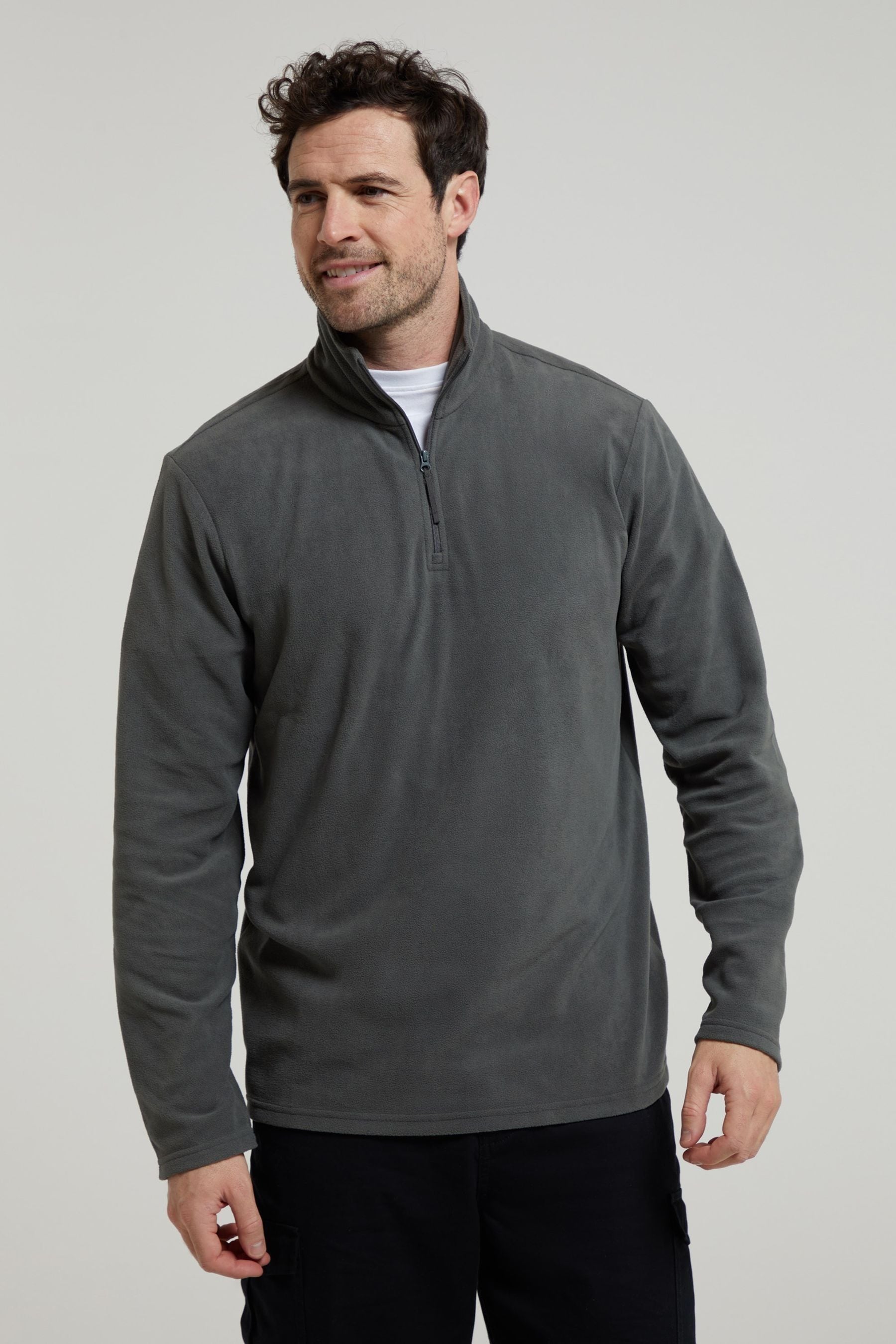 Grey fleece quarter zip sale
