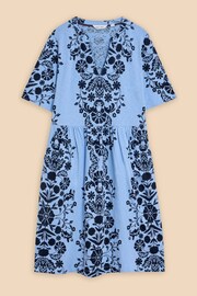 White Stuff Blue Thea Jersey Dress - Image 5 of 7