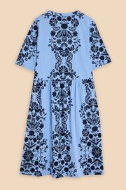 White Stuff Blue Thea Jersey Dress - Image 6 of 7