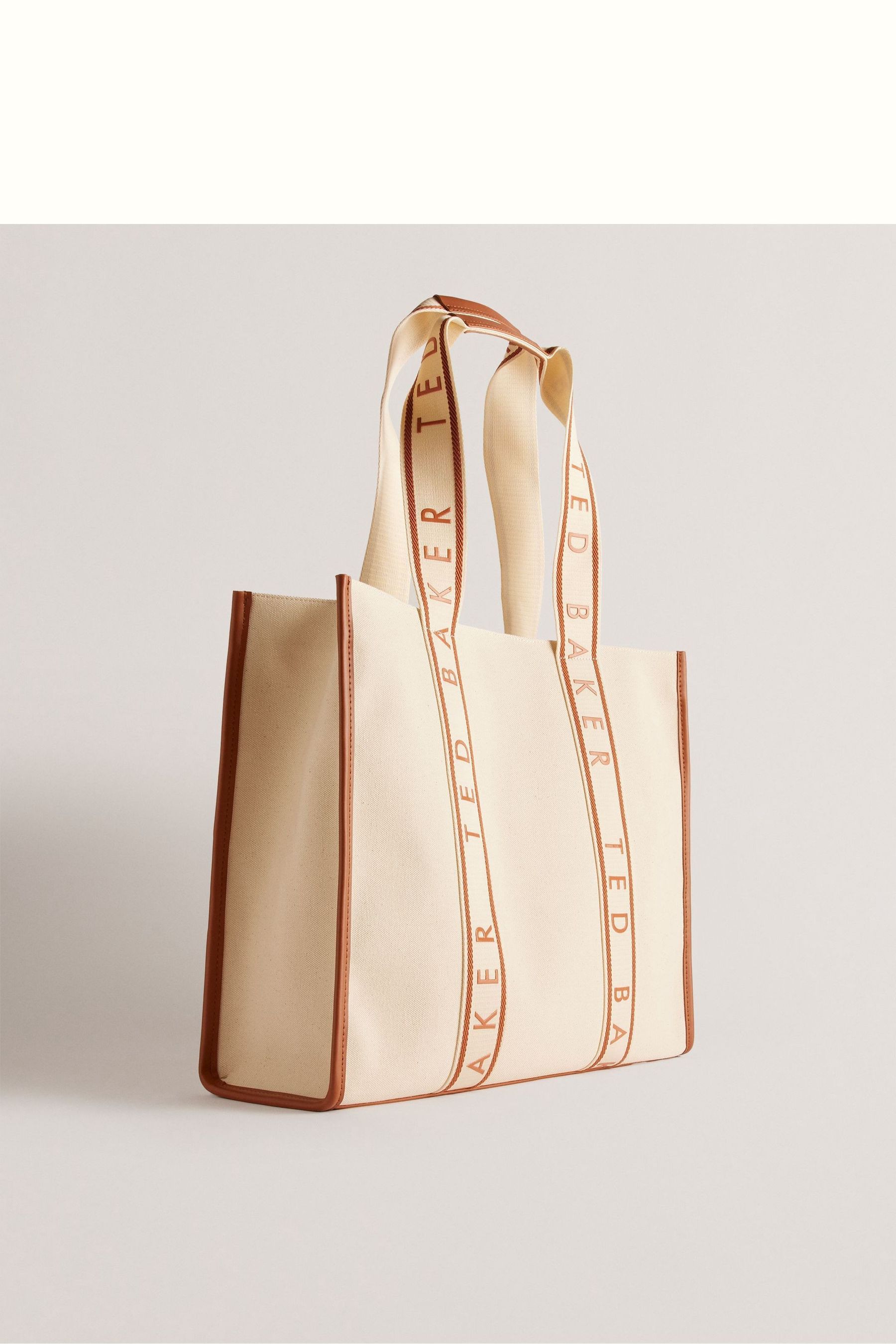 Buy Ted Baker Natural Georjey Branded Webbing Canvas Tote Bag from Next Ireland