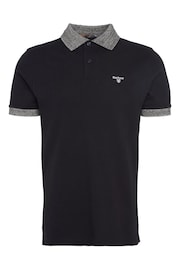 Barbour® Black Marlton Contrast Collar Polo Shirt - Image 6 of 6