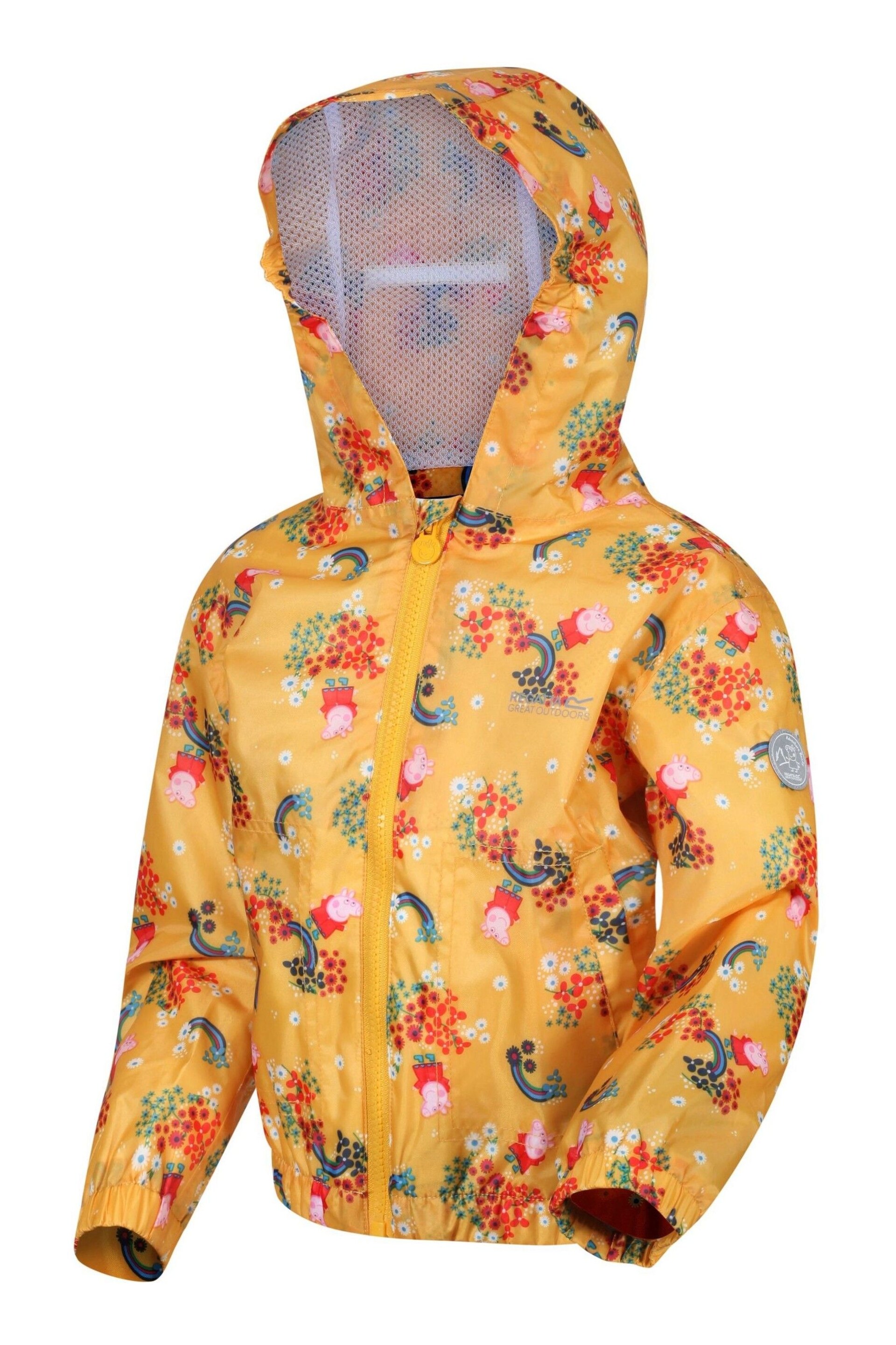 Regatta Yellow Peppa Pig Muddy Puddle Waterproof Jacket - Image 4 of 4