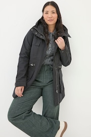 FatFace Tiegan Black Waterproof Coat - Image 2 of 6