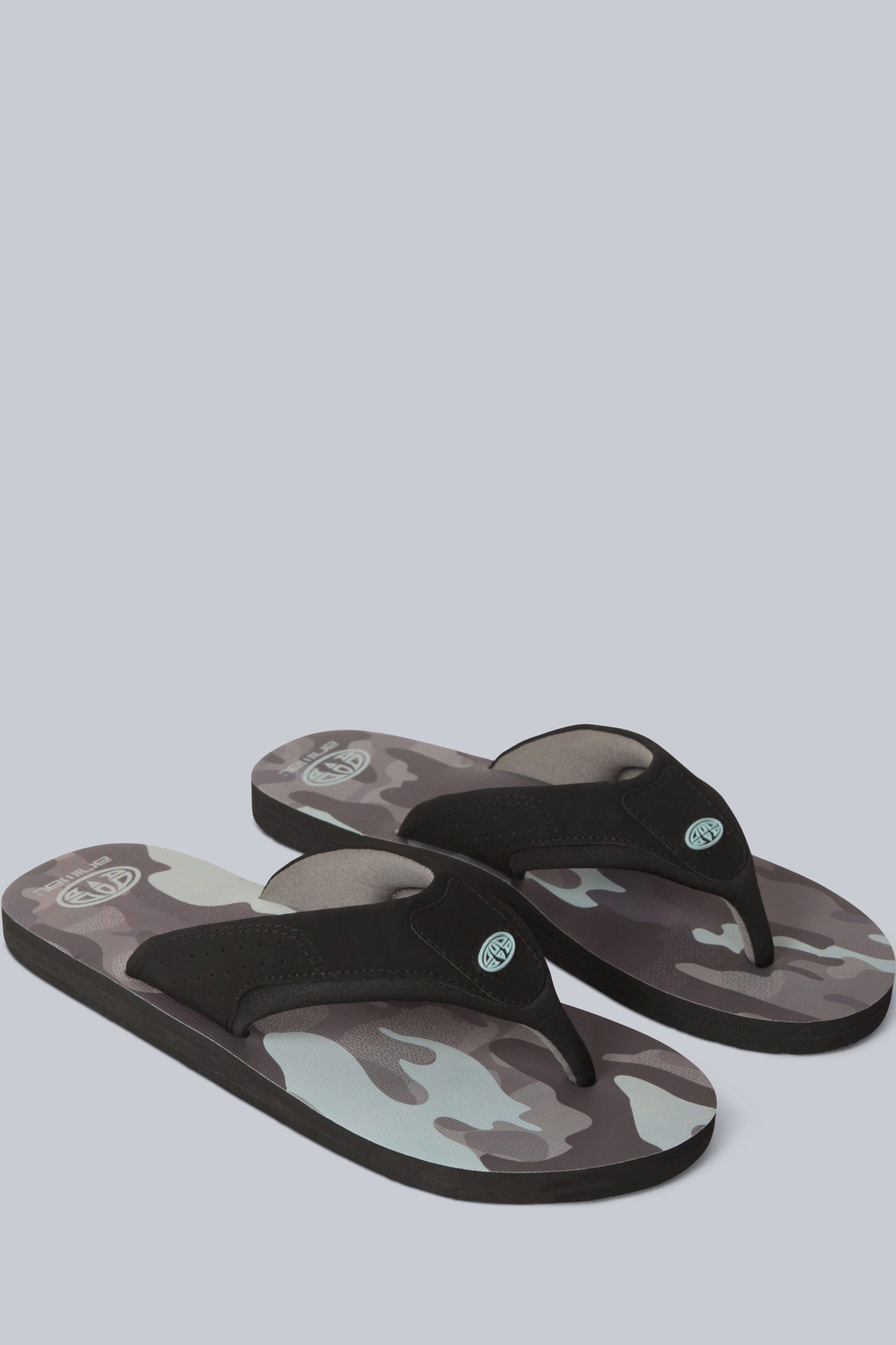 Buy Animal Grey Dark Mens Jekyl Flip Flops from Next Malta