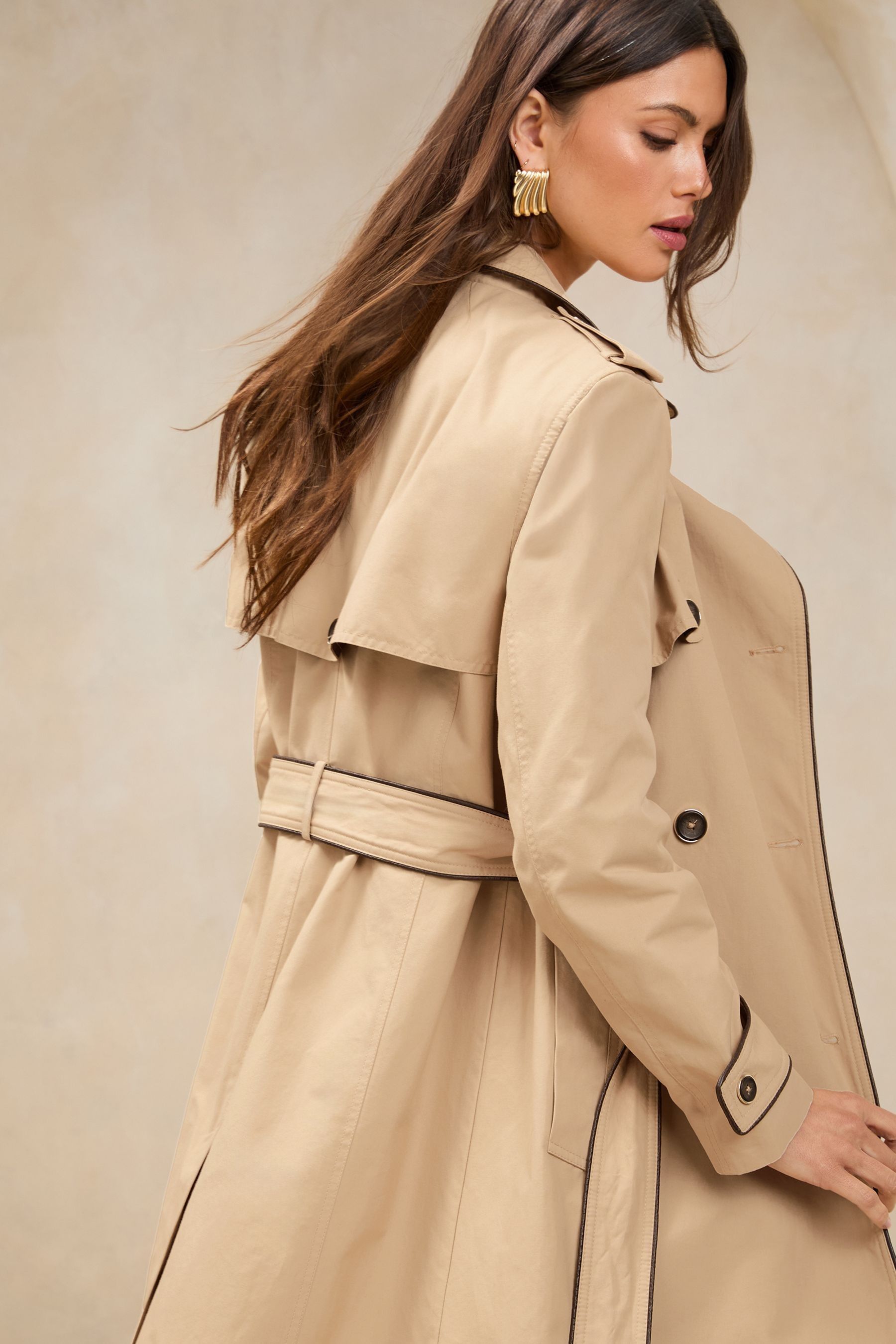 Petite belted trench coat outlet