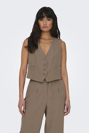 ONLY Brown Tailored Waistcoat - Image 4 of 7