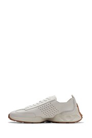 Clarks White Leather Craft Speed Shoes - Image 2 of 7